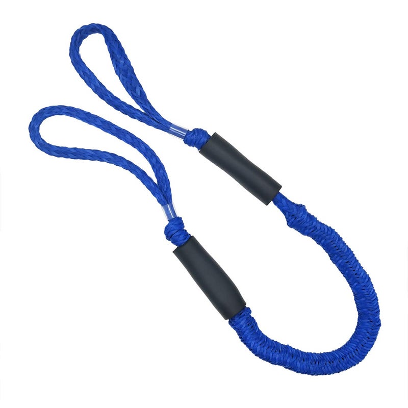 Jranter Bungee Cord Rope Dock Lines Stretches Shock Absorbs Marine Mooring Rope 4ft Dark Blue 4 Pack - Image 2